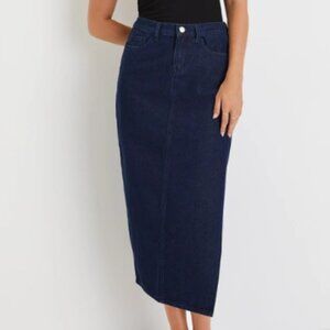 Lulu's Medium Denim Skirt With Slit